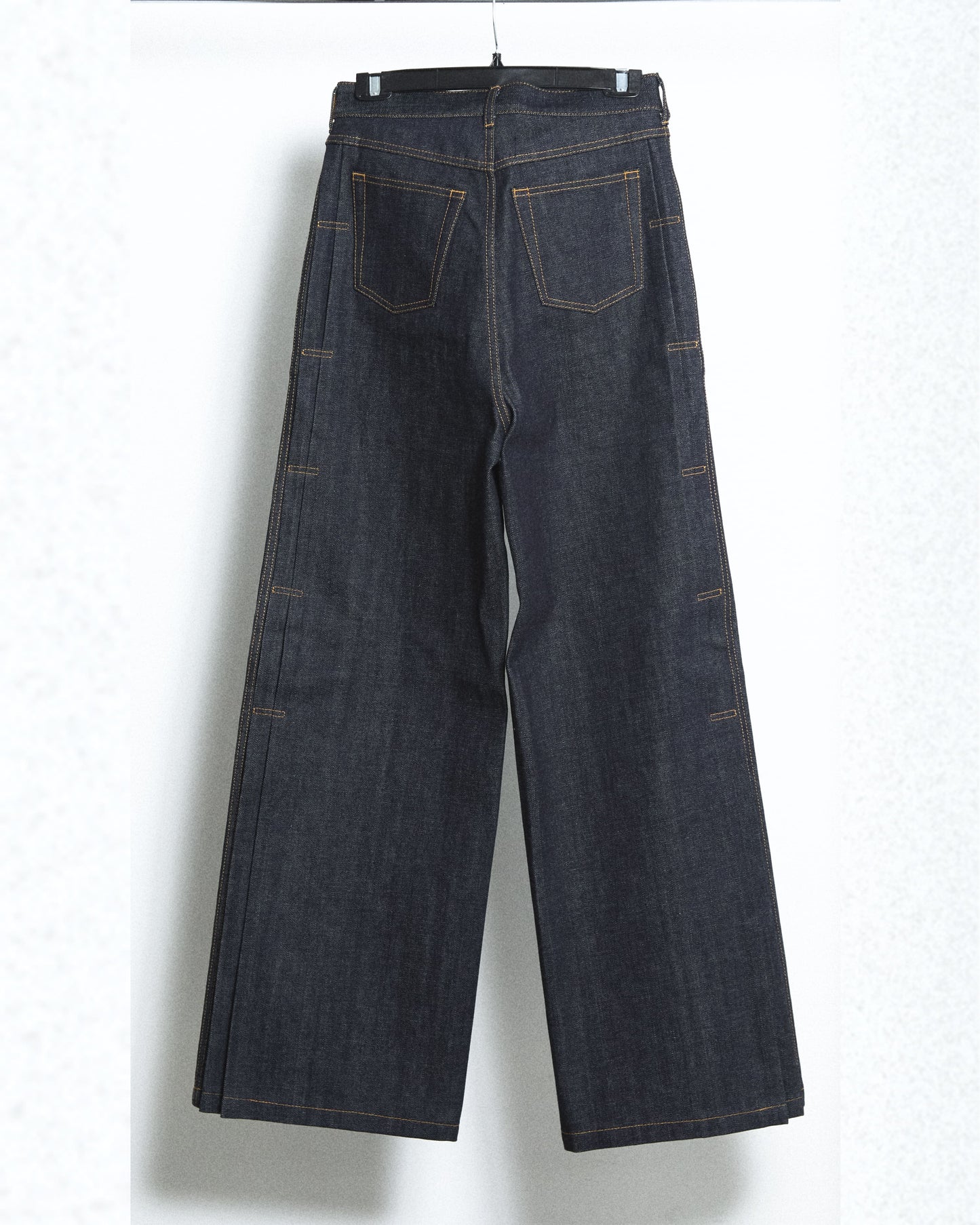 Side pleats denim PT
