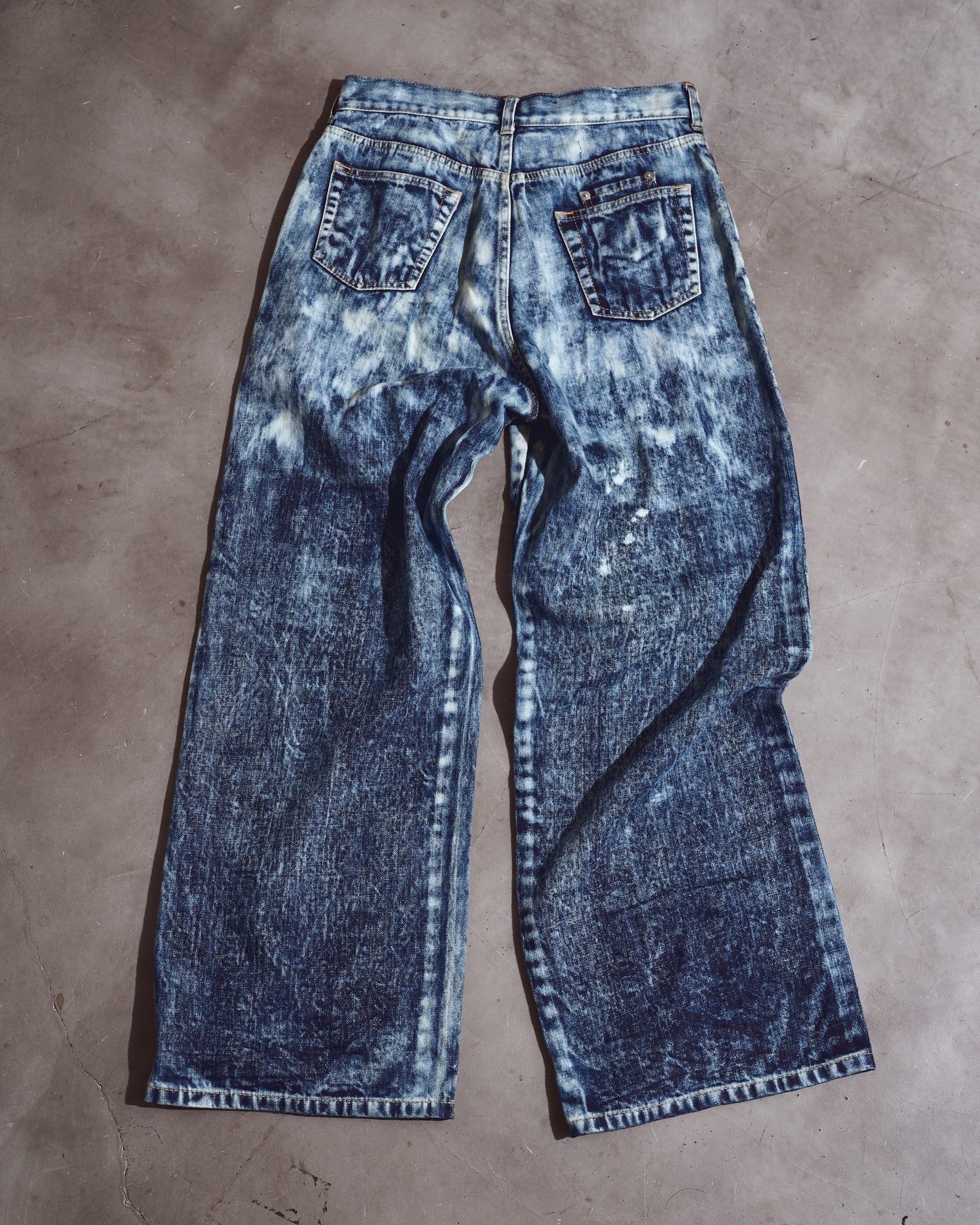 diamond cut denim pants